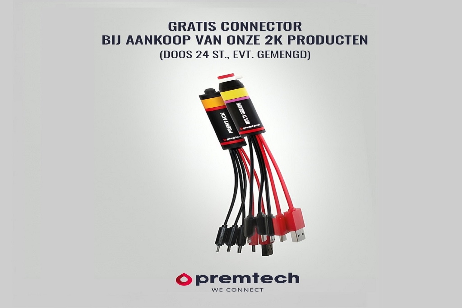 Actie bij PremTech - gratis "Connector" bij 2-K producten - PremTech
